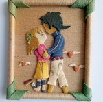Handmade frame used for children's room