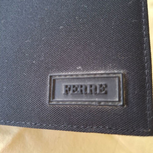 Gianfranco Ferre men's wallet, black, fabric and leather