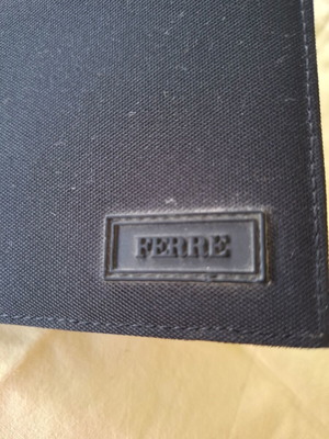 Gianfranco Ferre men's wallet, black, fabric and leather