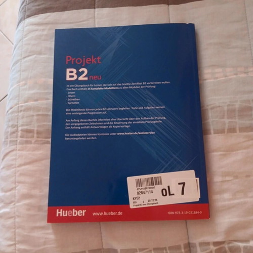 Projekt B2 neu German learning book like new