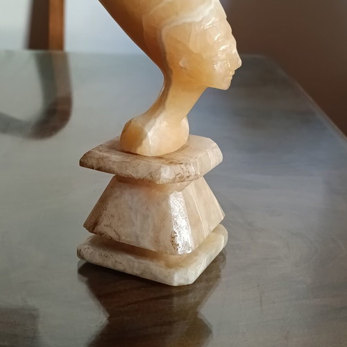 Nefertiti decorative bust used, alabaster