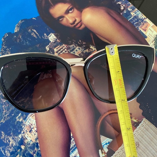 Quay Australia sunglasses used butterfly black with gold
