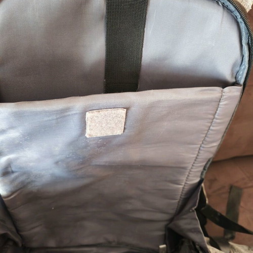 NOD anti-theft backpack used, gray with laptop compartment and USB
