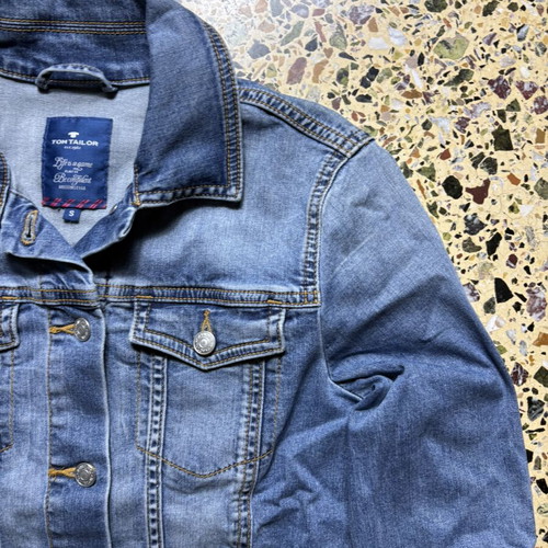 Tom Tailor Denim jacket women's small skinny like new, blue