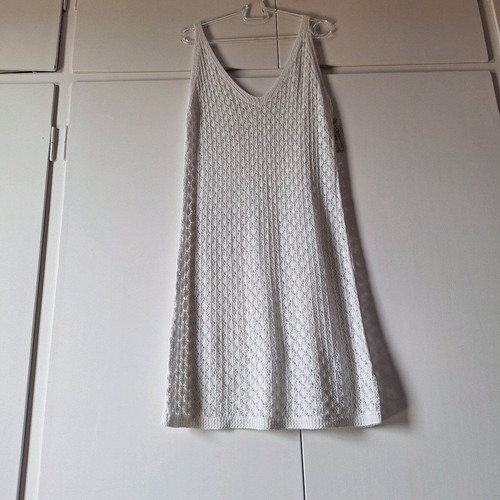 White perforated dress