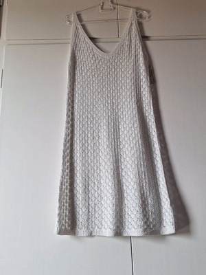 White perforated dress