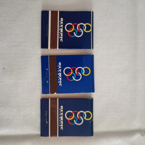 Vintage Olympic Airways matchbooks, set of 3, unstruck