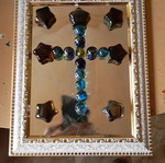 Decorative cross used with frame