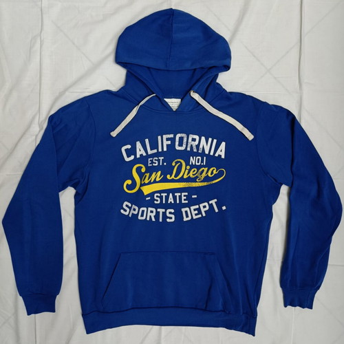 Hoodie Royal Blue San Diego California State Sports Dept used