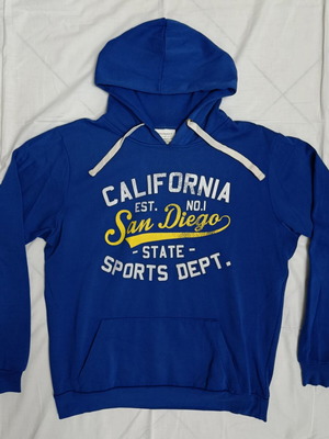 Hoodie Royal Blue San Diego California State Sports Dept used