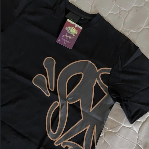 Syna World black summer set with modern streetwear design