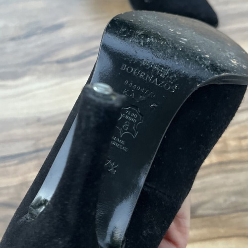 Anastazi Bournazos leather vintage pumps, size 37.5, black