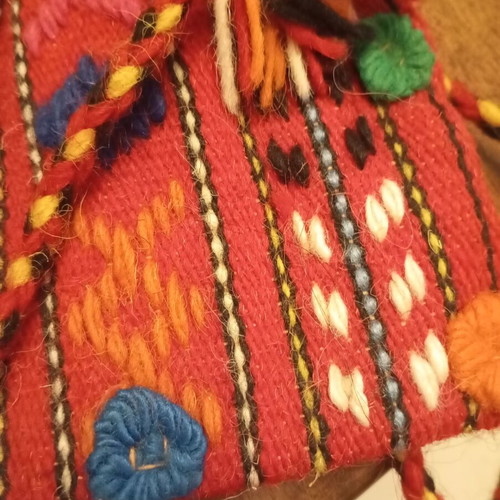 Vintage traditional woven tagari bag, like new, 17x17 cm