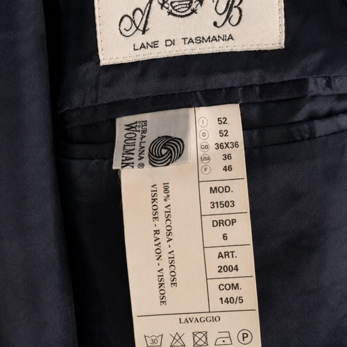 Vintage Mr. Ramos men's blazer L made in Italy 100% wool dark blue