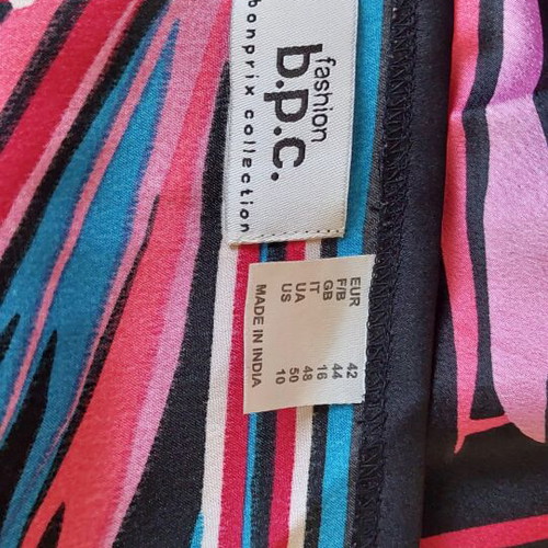 Bpc asymmetrical dress like new, black and colorful, sizes 38-42