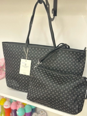 Bag to Bag handbag set new, black and gray