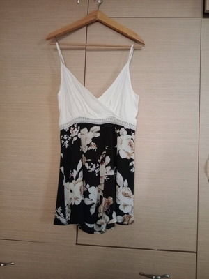 Shein one-piece like new, black and white, size M