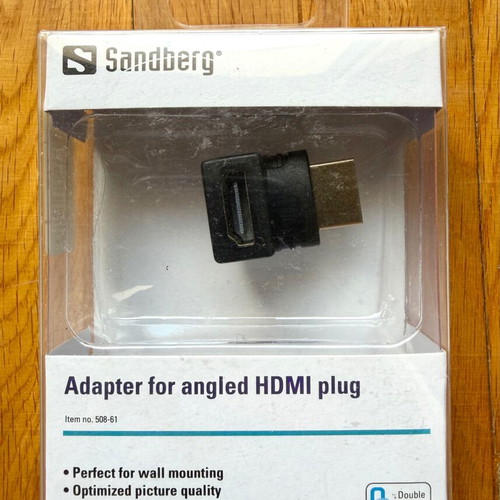 Sandberg HDMI 2.0 angled adapter plug new