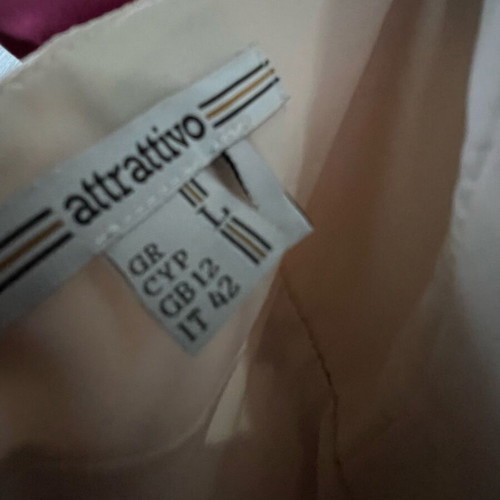 Attrattivo formal dress size large, like new, beige with burgundy details