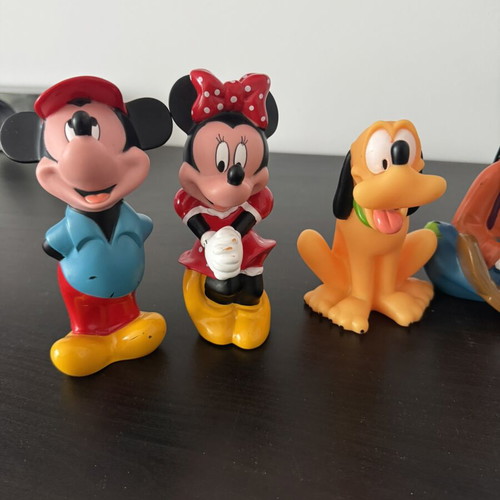 Disney figures set of 5 used with Mickey, Minnie, Pluto, Goofy, Donald