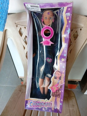 Chocolate Singing Doll 45cm new with lights