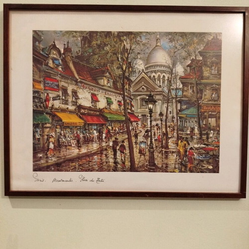 Paris Posters Set of 3 Framed with Wooden Frame and Glass