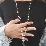 BSB necklace used, white and black
