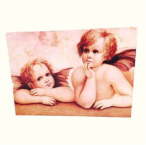 Διακοσμητικός πίνακας vintage με αγγελάκια κρεμαστός