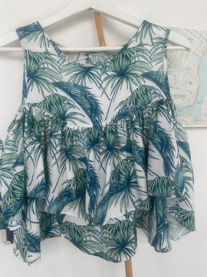 Karavan top, beige and green, reversible