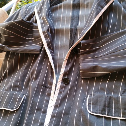 DinoModa striped cotton suit used, blue, size 42