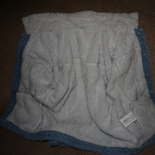 Men's denim jacket used, size S, blue