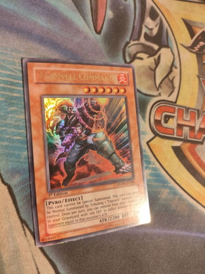 Flamvell Commando Yu-Gi-Oh card used, 1st edition, ultra rare