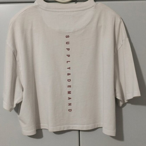 Supply & Demand sports shirt like new, cotton, white and pink