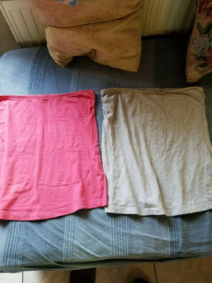 Esmara strapless tops, small, grey and pink, pack of 2