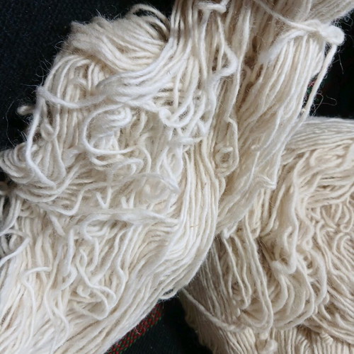 Raw silk yarn new, 4 large skeins