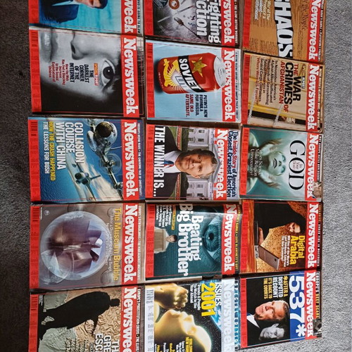 Newsweek collectible 15 issues used, pack 2000-2002