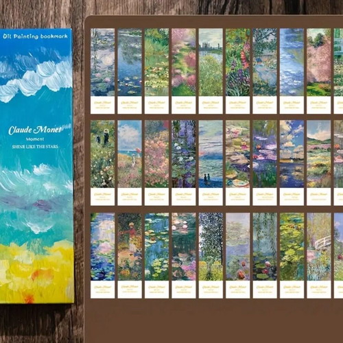 Claude Monet bookmarks brand new, set of 30 pieces
