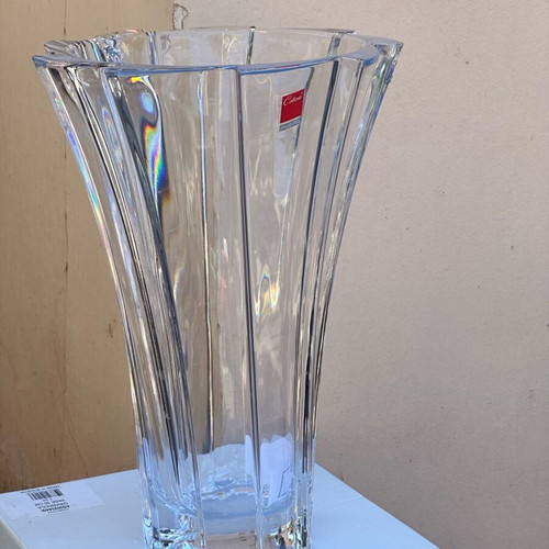 Celeste Crystal Vase 24% Lead Crystal 30cm like new with Box
