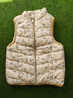 Orchestra αμάνικο μπουφάν καινούργιο, μπεζ με χρυσές λεπτομέρειες 110 cm