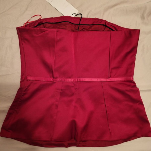 Strapless Top Flavio Castellani No 44 New, Cherry Color