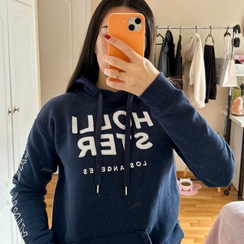 Hollister women's hoodie like new, dark blue