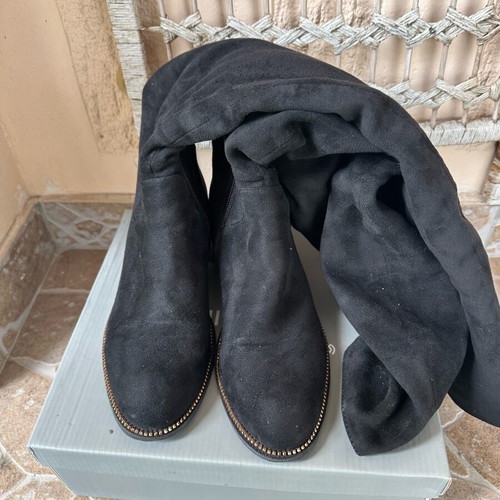 Migato over the knee boots used, size 36, black with gold details