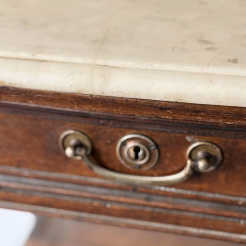 Antique nightstand with marble used