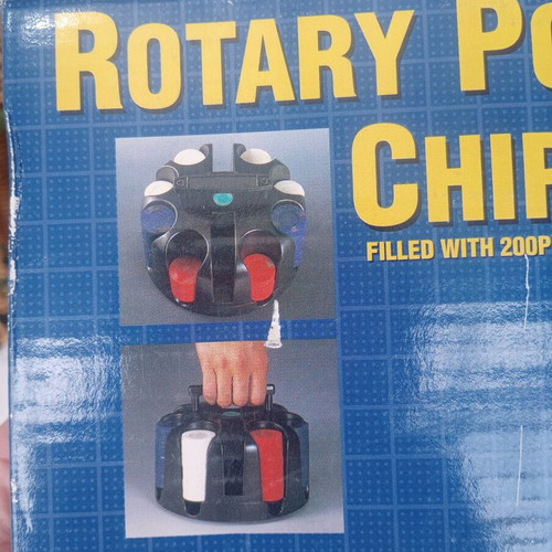 Rotary set 200 poker chips with 2 decks new