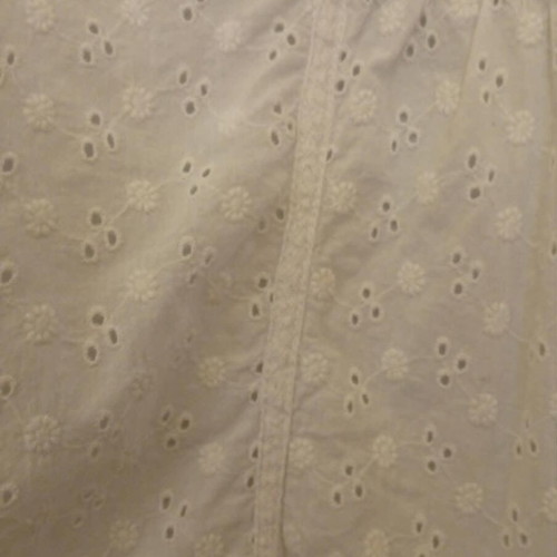 White blouse-cardigan with embroidered design, like new, size M