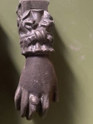 Camion Frères Cast Iron Door Knocker used, authentic French 19th century