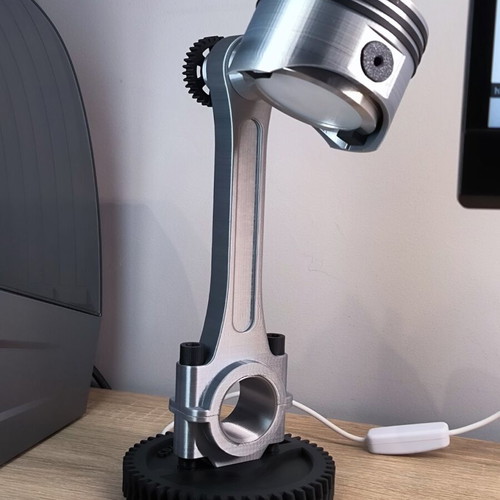 Engine Art Desk Lamp New, Industrial Design 3D Printed
