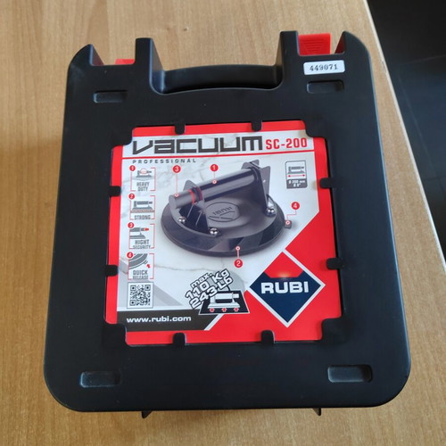 RUBI SC-200 Vacuum Suction Cup New with Manual Pump and Case