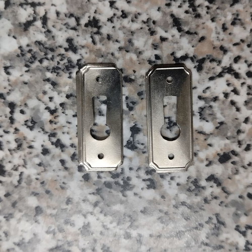 Lock escutcheons set of 2 new silver