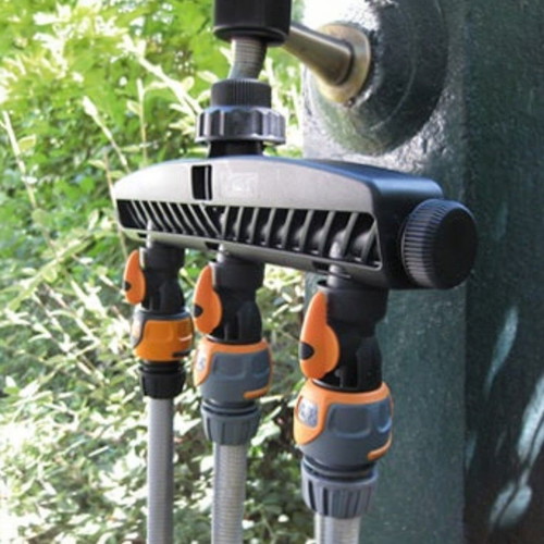 Multiple faucet splitter new with 5 outlets and 3 adjustable valves